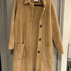 Women's Tan Teddy Coat